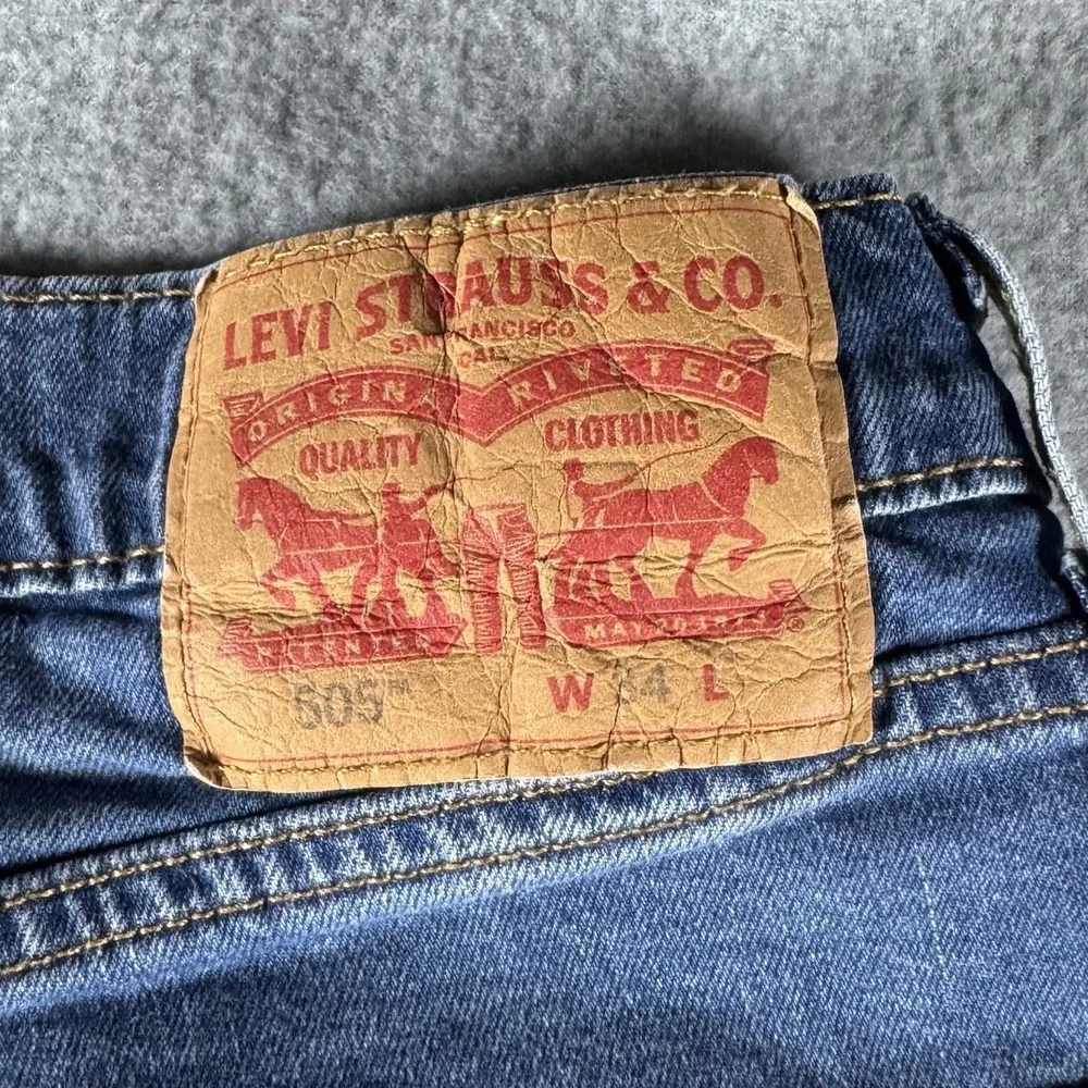 Levi's Denim Shorts Mens Size 34 Blue 505 Regular Fit Blue Wash Casual Cotton